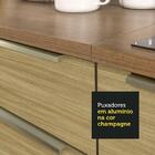 Armário Aéreo Madesa Lux 120 Cm 3 Portas - Rustic/carvalho