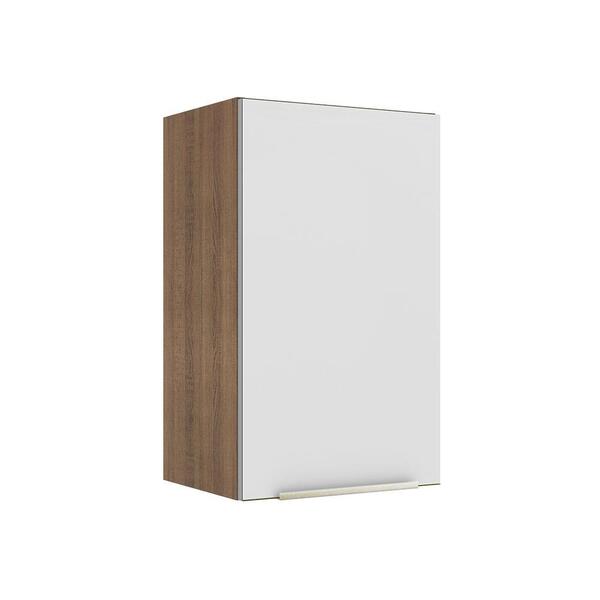 Armário Aéreo Madesa Lux 40 Cm 1 Porta - Rustic/branco Veludo