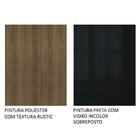 Armário Aéreo Madesa Lux 40 X 83 Cm 1 Porta - Rustic/preto