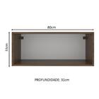 Armário Aéreo Madesa Lux 80 Cm 1 Porta Suspensa - Rustic/cinza