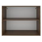 Armário Aéreo Madesa Lux 80 Cm 2 Portas - Rustic/preto