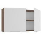 Armário Aéreo Madesa Stella 120 Cm 2 Portas - Rustic/branco