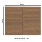 Armário Aéreo Madesa Stella 80 Cm 2 Portas - Branco/rustic