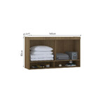 Armário Aéreo Maleiro Modulado 145cm 2 Portas Basculantes Par