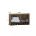 Armário Aéreo Maleiro Modulado 145cm 2 Portas Basculantes Par