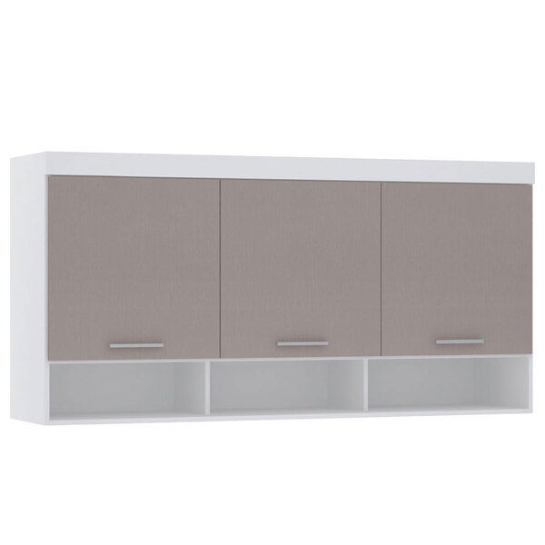 Armário Aéreo Maleiro Modulado 165cm 3 Portas Alpes Luciane M
