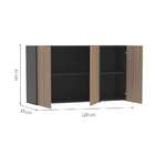 Armário Aéreo Mali 3 Pt Castanho E Preto