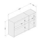 Armário Aéreo Mali 3 Pt Castanho E Preto