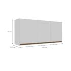 Armário Aéreo Margarida 3 Pt Branco