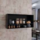 Armário Aéreo Max 1 Portas Arte Móveis Preto