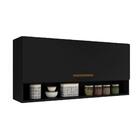 Armário Aéreo Max 1 Portas Arte Móveis Preto