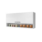 Armário Aéreo Max Arte Móveis Branco Brilho Com Nicho Branco