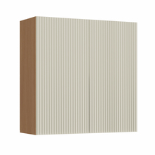 Armário Aéreo de Cozinha 100% MDF Carvalho e Greige com 2 Portas 80x80x32cm Simone Mendes Nesher