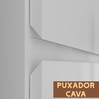 Armário Aéreo de Cozinha MDP Branco e Preto com 1 Porta 70x32x30cm Dora Luciane