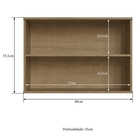 Armário Aéreo Médio 80cm Com 2 Portas Cozinha Dubai 2972 Casa