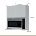 Armário Aéreo Micro 1 Porta Basculante 70cm Ripado 100% Mdf R