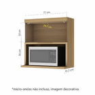 Armario Aereo Micro 1 Porta Basculante Nesher Marquesa 80 Cm 100% Mdf