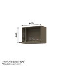 Armário Aéreo Micro-ondas 60cm 100% Mdf Aurora Duna