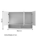 Armario Aereo Milão Cozinha 3 Portas E 2 Nichos