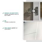 Armário Aéreo Milla 1 Porta Branco Tubo Ouro Velho Carraro