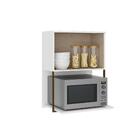 Armário Aéreo Milla 1 Porta Branco Tubo Ouro Velho Carraro