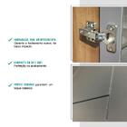 Armário Aéreo Milla 2 Portas De Nog/cinza 80 Cm Carraro