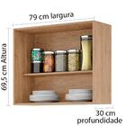 Armario Aereo Modulado 4 Portas Milla Amendoa Off White