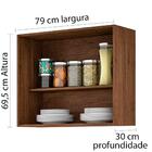 Armario Aereo Modulado 5 Portas Milla Castanho Off White