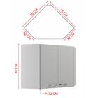 Armário Aéreo Modulado De Canto Fidelitá Viena 75cm 2 Portas