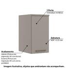 Armário Aéreo Modulado Elegance 1 Porta - Cinza