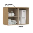 Armário Aéreo Modulado Elegance 2 Portas - Carvalho/off Whit