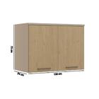 Armário Aéreo Modulado Elegance 2 Portas - Cinza/carvalho