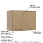 Armário Aéreo Modulado Elegance 2 Portas - Cinza/carvalho