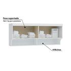 Armário Aéreo Modulado Infinity Queen Com 2 Portas - Branco L