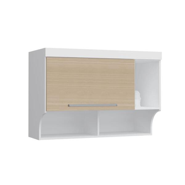 Armário Aéreo Modulado Infinity Solteiro Com 1 Porta - Branc