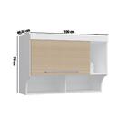 Armário Aéreo Modulado Infinity Solteiro Com 1 Porta - Branc