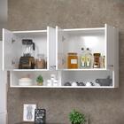 Armário Aéreo Modulado Na Parede 4 Portas Branco Lindo