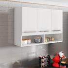 Armário Aéreo Móveis De Cozinha Multiuso 3 Portas Branco