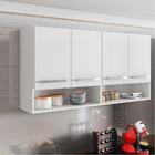 Armário Aéreo Móveis De Cozinha Multiuso 4 Portas Branco