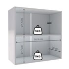 Armário Aéreo Multiuso 2 Portas Para Cozinha Área Gourmet Esc