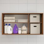 Armário Aéreo Multiuso 3 Portas Essencial Castanho/preto