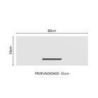 Armário Aéreo Multiuso 80cm 1 Porta Basculante Branco Agata M