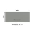 Armário Aéreo Multiuso 80cm 1 Porta Basculante Branco/cinza A