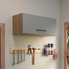 Armário Aéreo Multiuso 80cm 1 Porta Basculante Rustic/cinza A