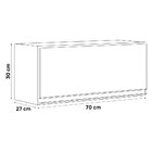 Armário Aéreo Multiuso Geladeira Lux 70cm 100% Mdf 01 Porta B