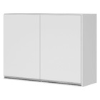 Armário Aéreo Multiuso Lux 80cm 100% Mdf 02 Portas Branco - D