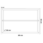 Armário Aéreo Multiuso Lux 80cm 100% Mdf 02 Portas Preto - De