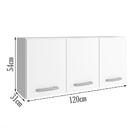 Armario Aereo Multiuso Para Cozinha Ou Lavanderia 120cm 32005