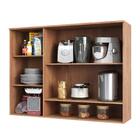 Armário Aéreo Napoli Prime 3 Pt Castanho E Branco