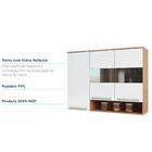 Armário Aéreo Napoli Prime 3 Pt Castanho E Chumbo